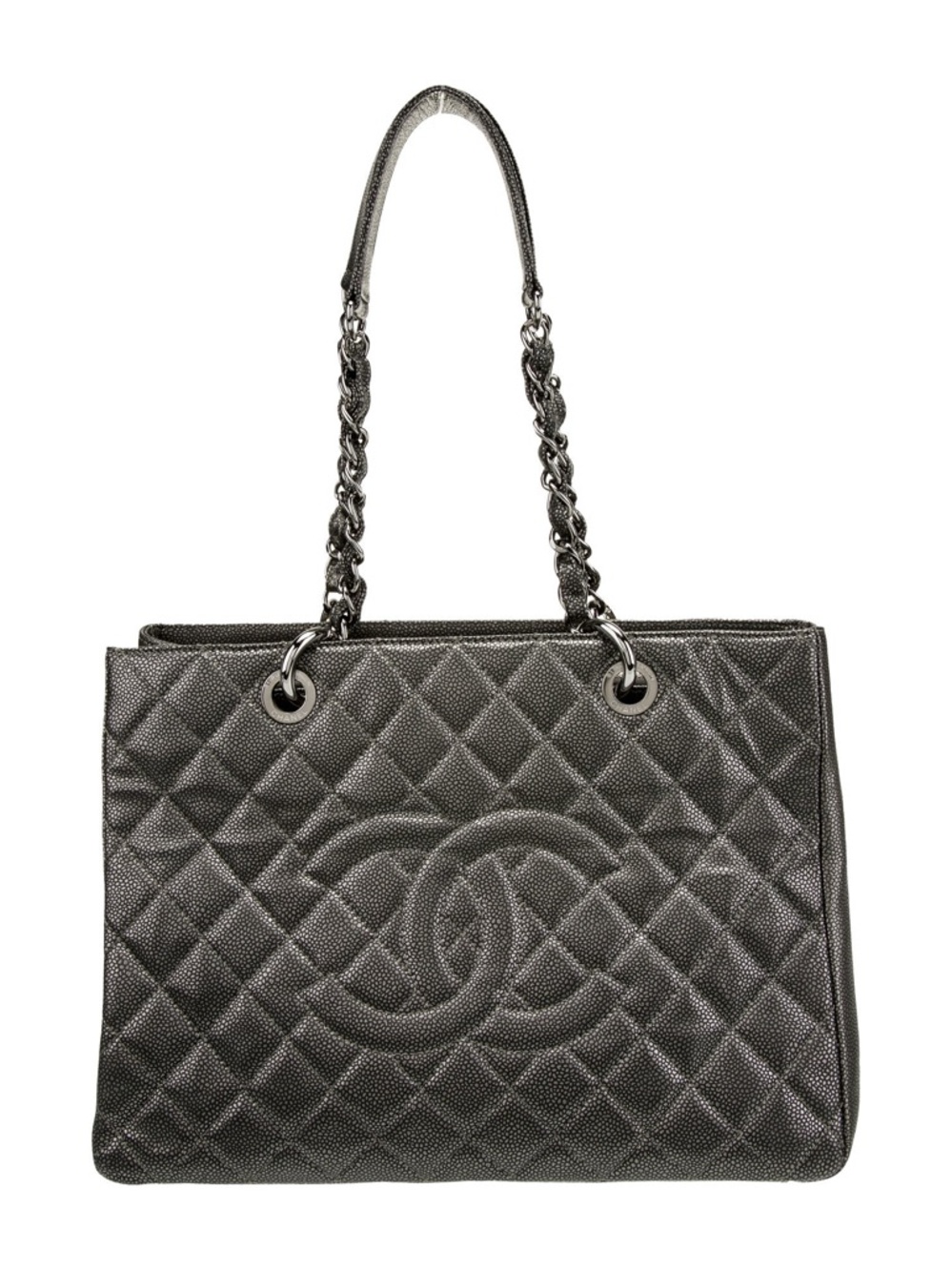 CHANEL Caviar Grand Shopping Tote GST Black work tote